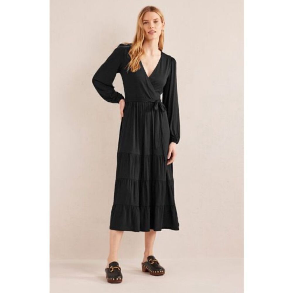 Boden Multi Tiered Wrap Maxi Dress
